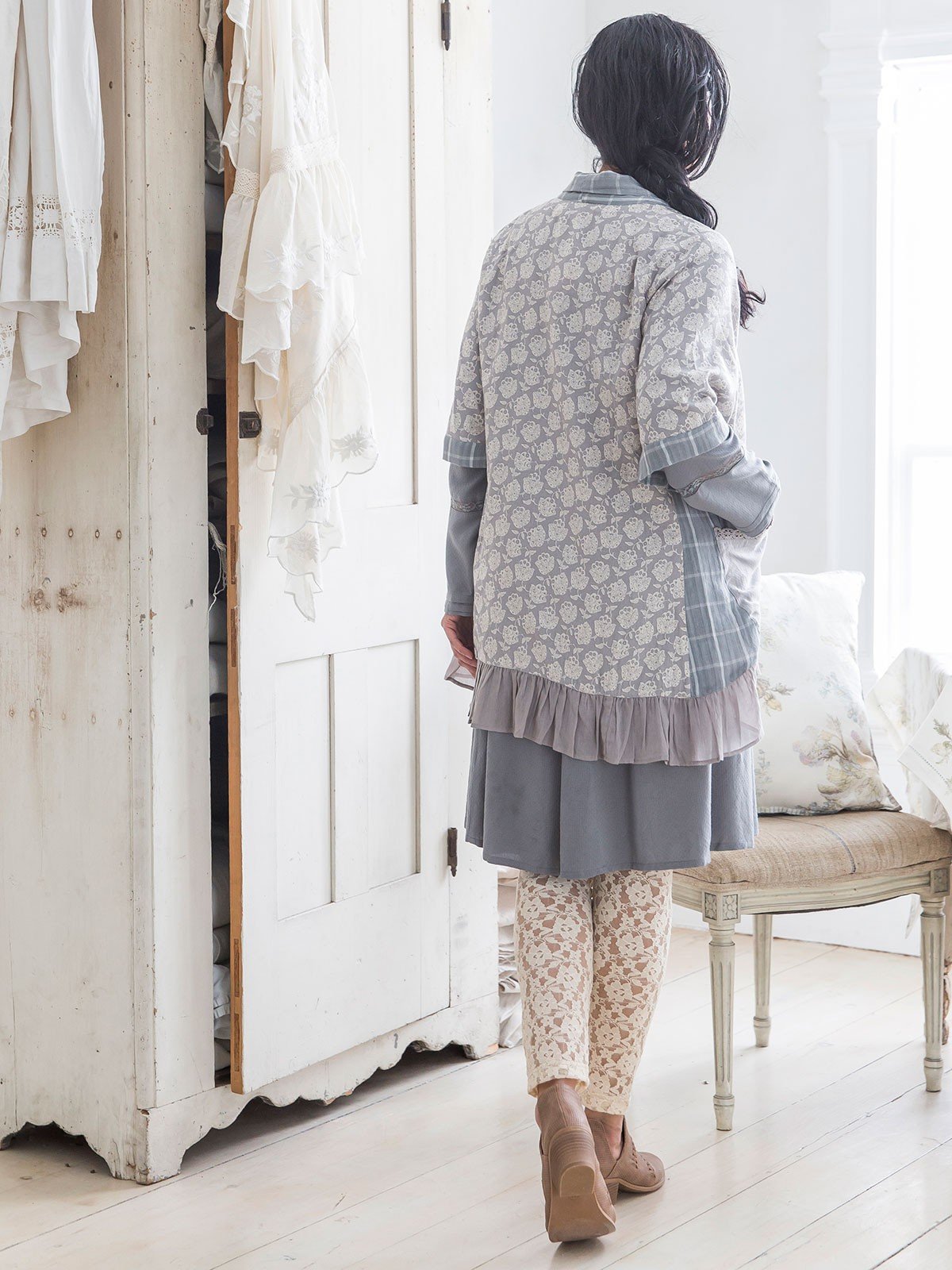 Patchwork Sweater in Multi by April Cornell