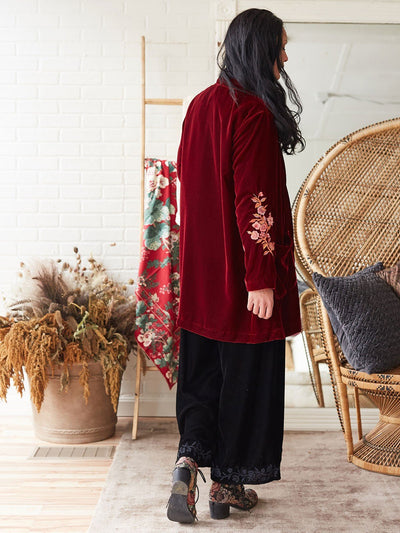 Autumn Cardigan in Scarlet by April Cornell