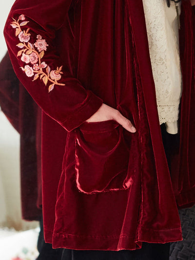 Autumn Cardigan in Scarlet by April Cornell