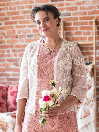 Paloma Cardigan in Ecru by April Cornell