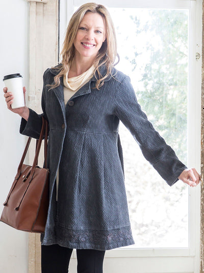 Abigail Coat in Charcoal by April Cornell