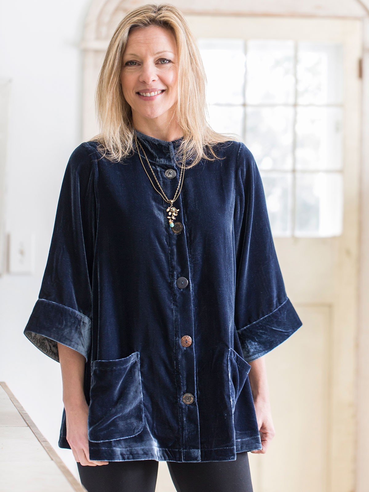 Camden Coat in Teal April Cornell