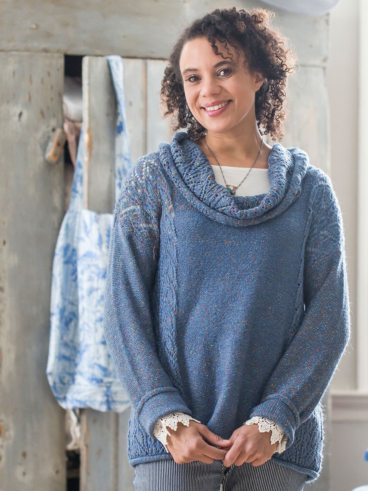 Chai Sweater in Soft Indigo by April Cornell