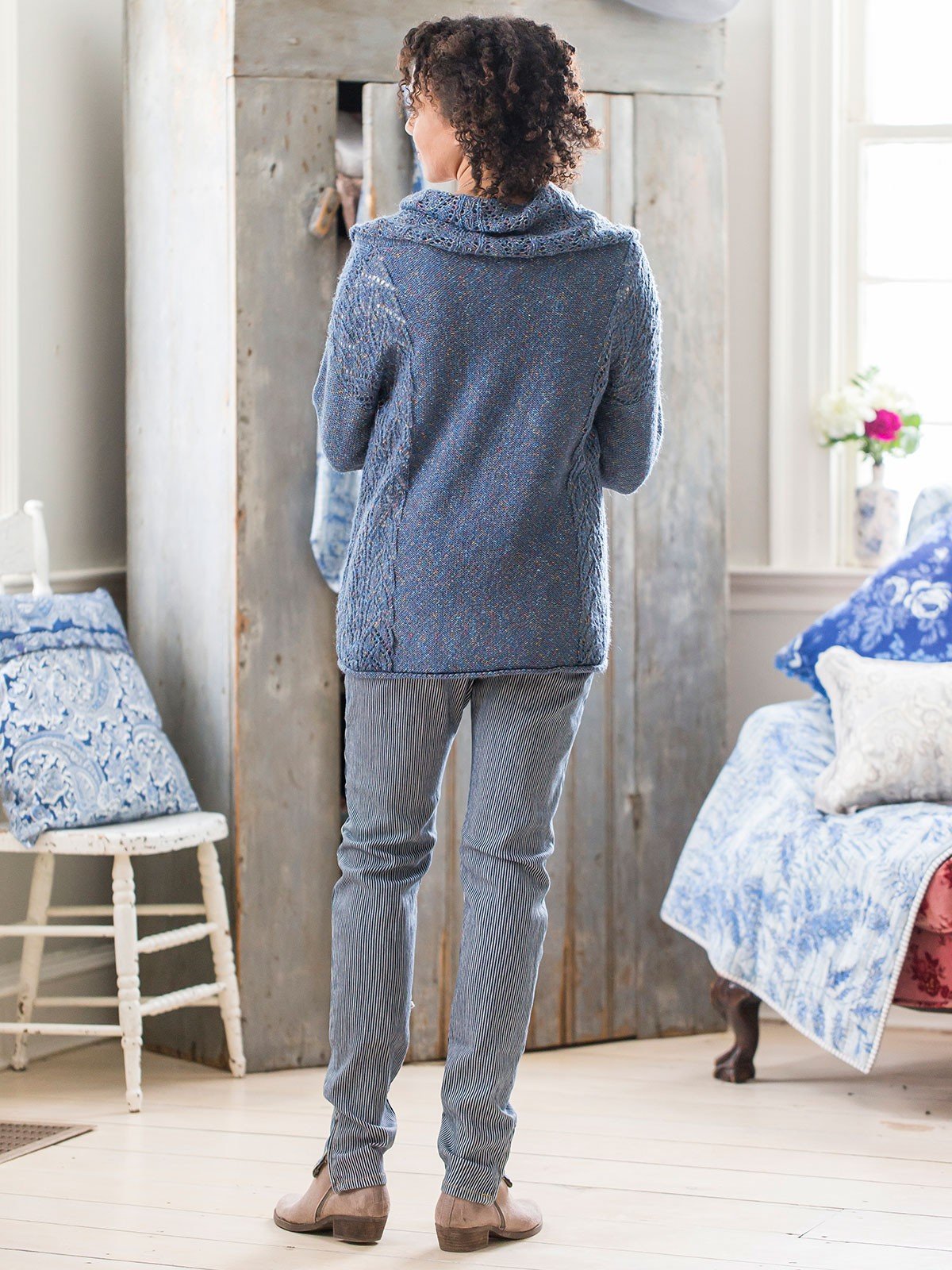 Chai Sweater in Soft Indigo by April Cornell