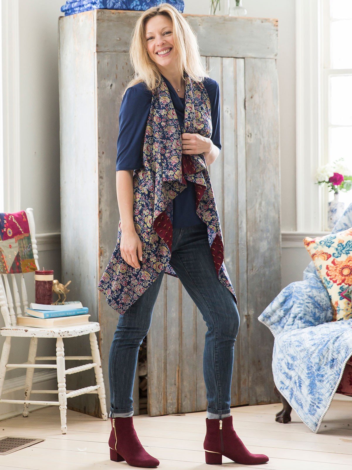 Marnie Cardigan in Indigo | April Cornell - SOLD OUT