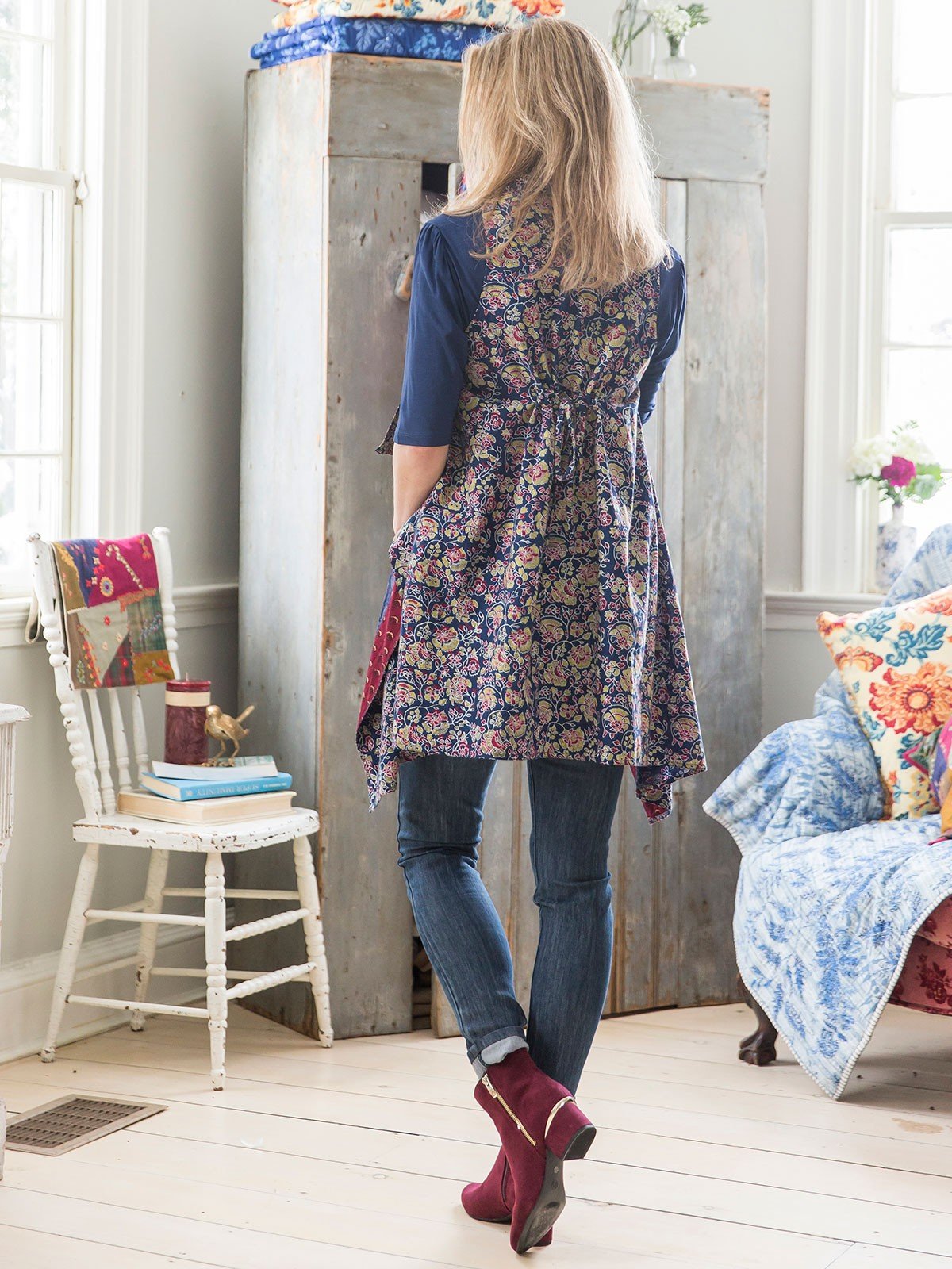 Marnie Cardigan in Indigo by April Cornell