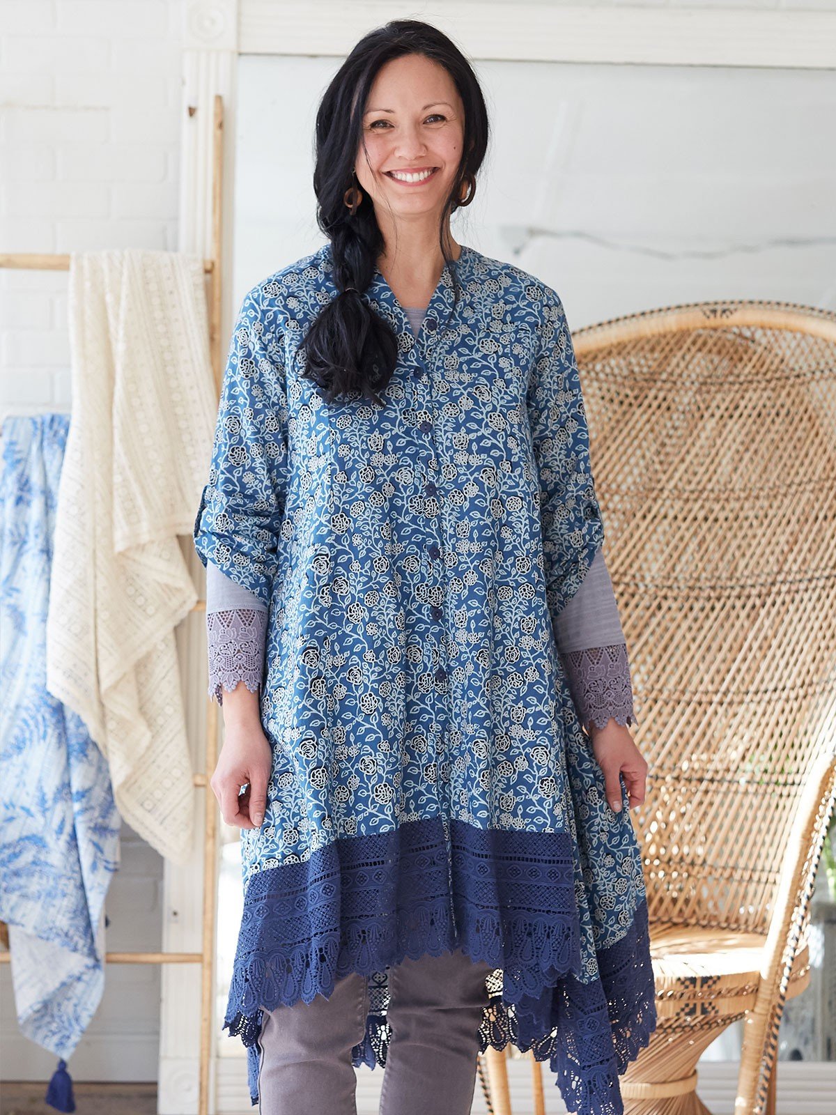 Ingalls Tunic in Indigo by April Cornell