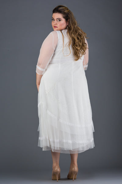 Plus Size Mary Darling Dress in Ivory by Nataya