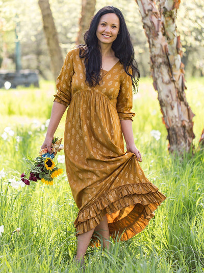 Spirit Dress in Gold by April Cornell