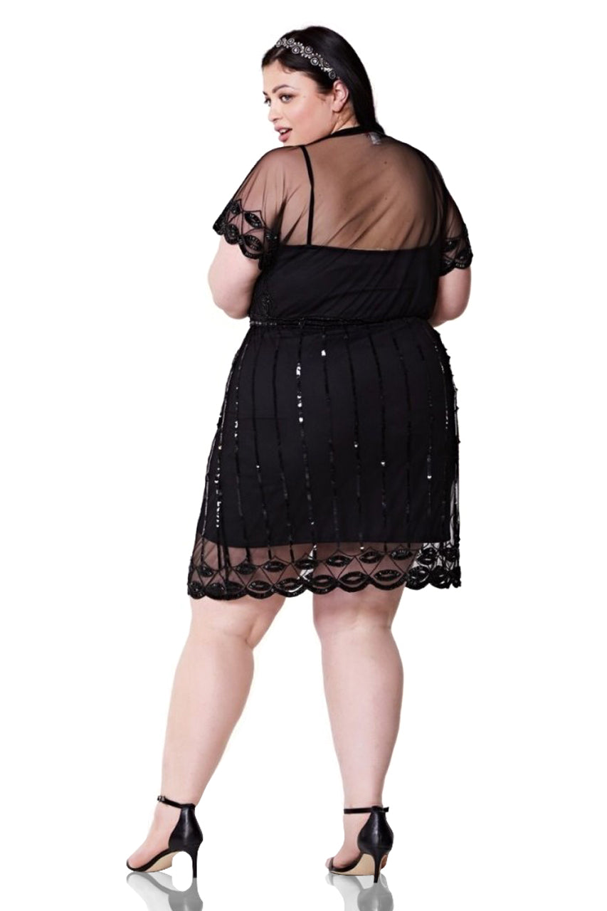 chinese dress ladies Roaring Twenties Inspired Dress in Black – WardrobeShop
