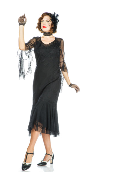 1920s Style Dress 40825 in Black by Nataya