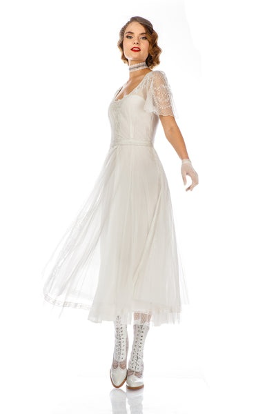 Alice Vintage Style Dress 40815 in Ivory by Nataya