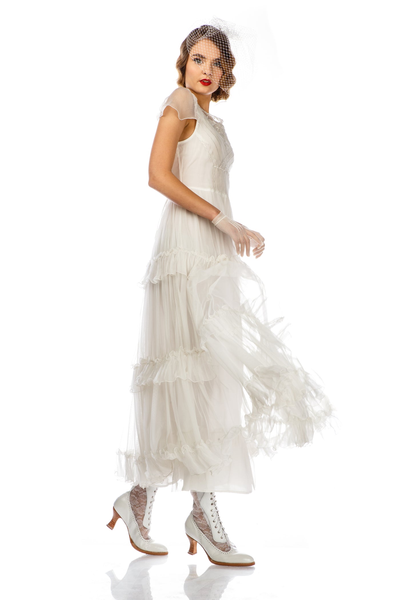 Harper Vintage Insprired Wedding Dress in Ivory by Nataya