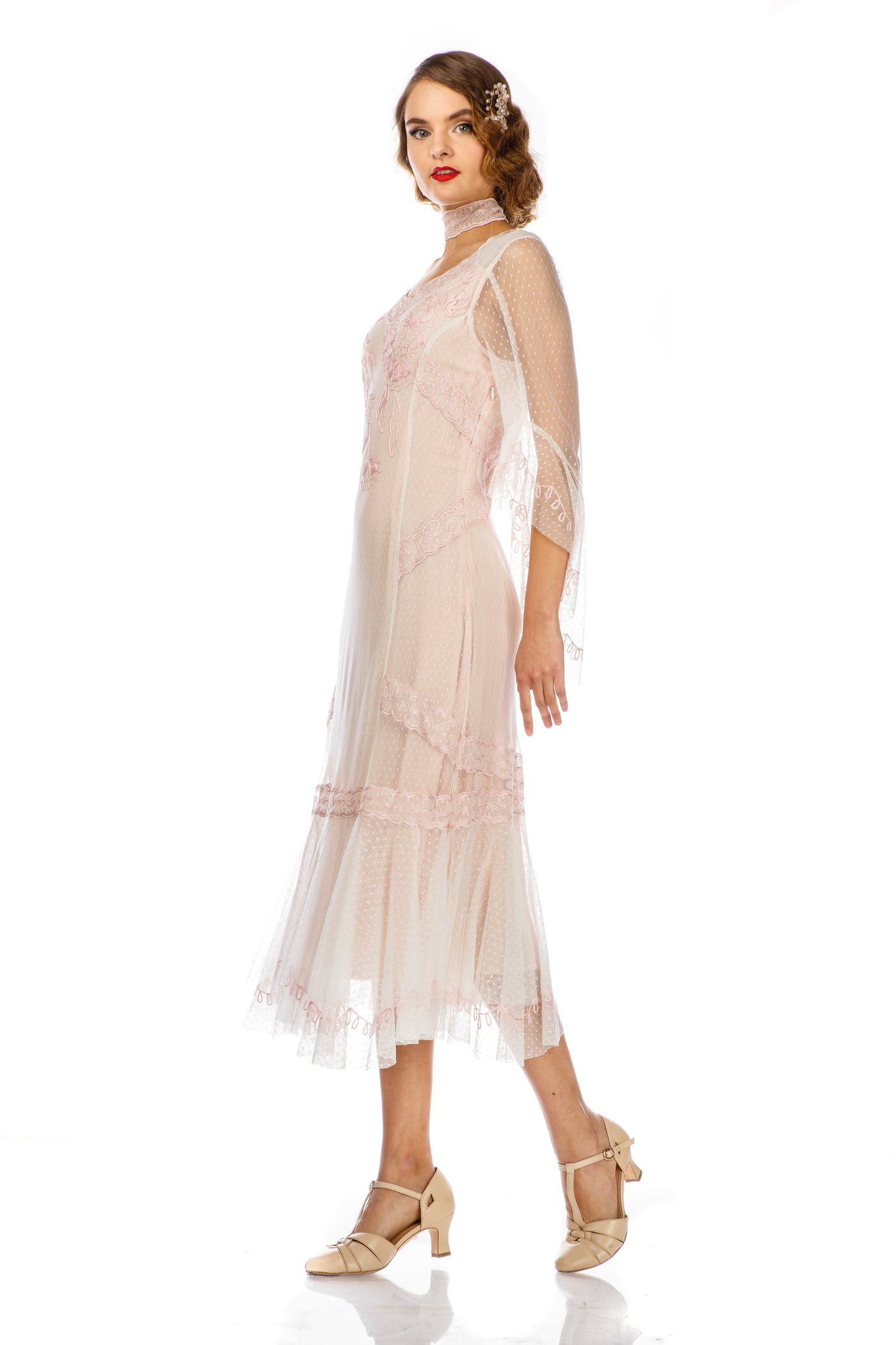 1920s Style Dress 40825 in Ivory by Nataya