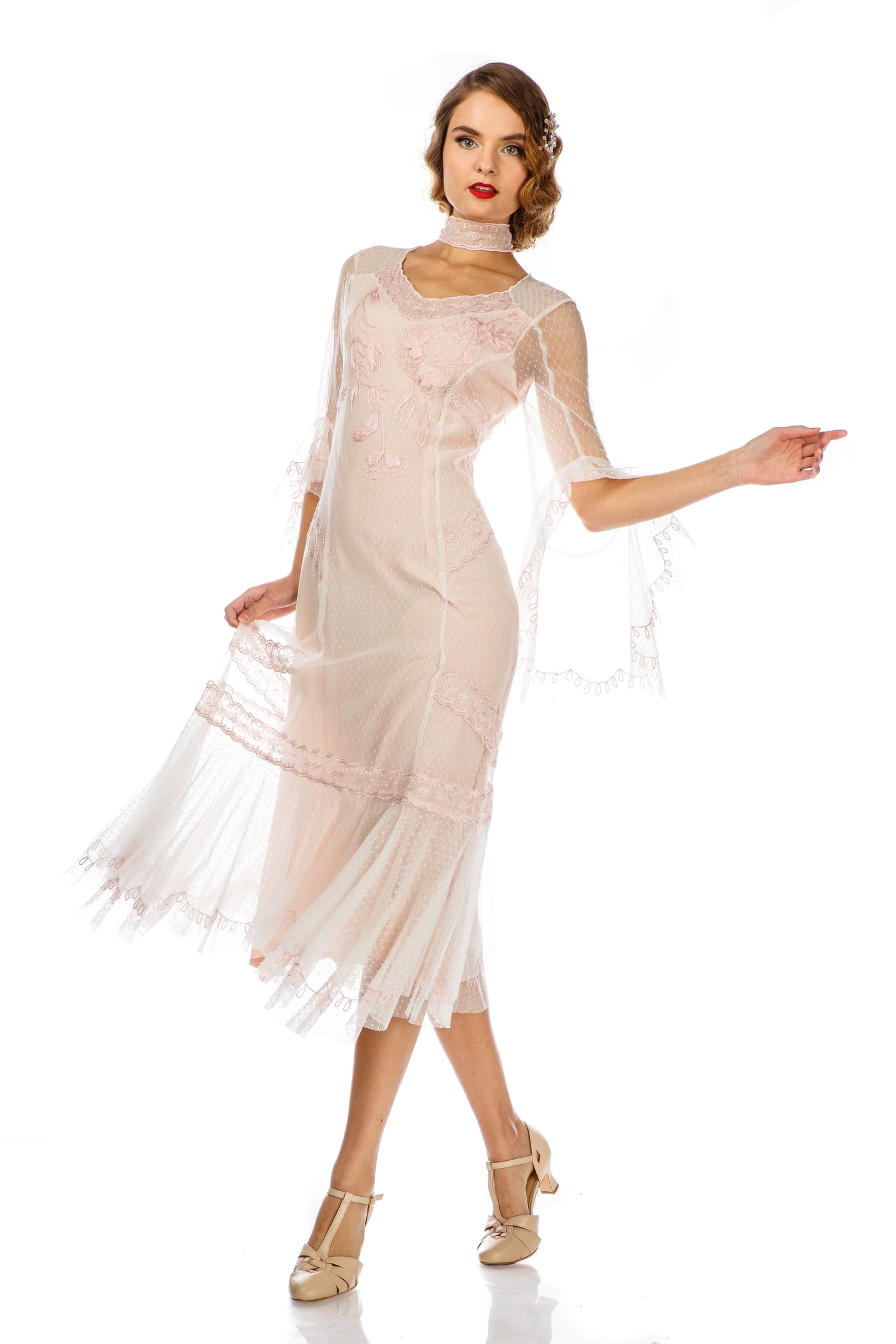 1920s Style Dress 40825 in Ivory by Nataya