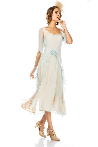 10709 Great Gatsby Party Dress in Nude Mint by Nataya