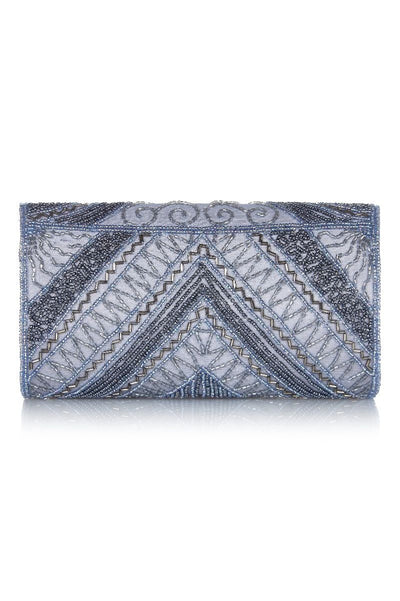 Beatrice Hand Embellished Clutch Bag in Lilac