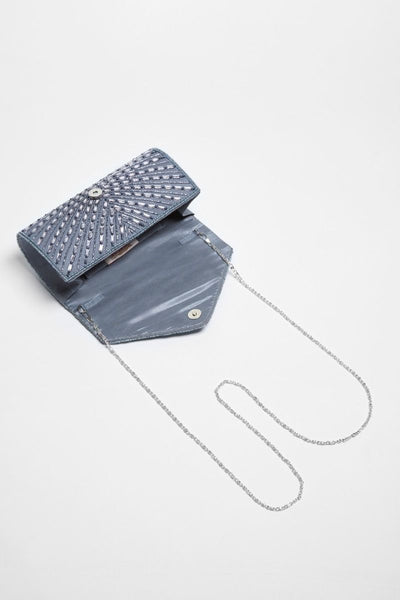 Beatrice Hand Embellished Clutch Bag in Lilac