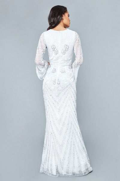 Camilla 1920s Wedding Maxi Dress in White