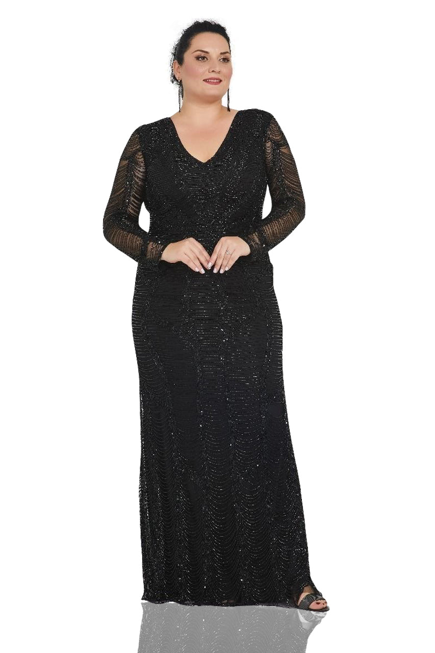 Diana 1920s Beaded Dress in Black