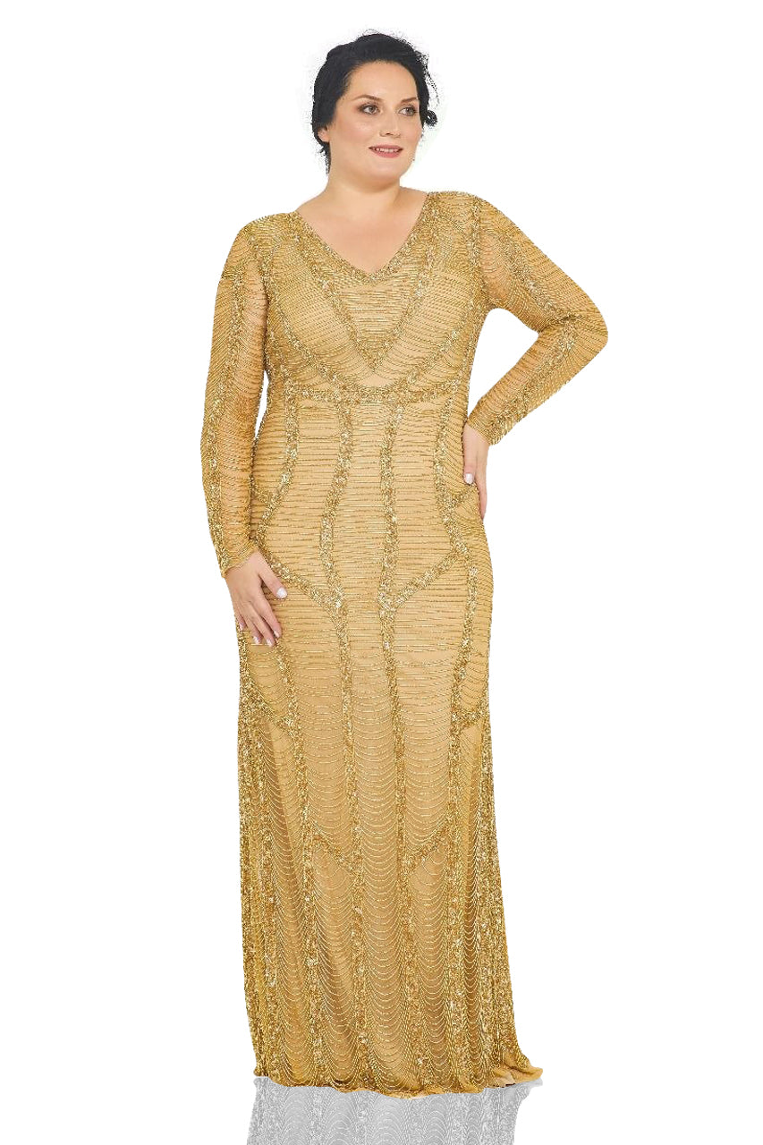 Diana 1920s Beaded Dress in Gold