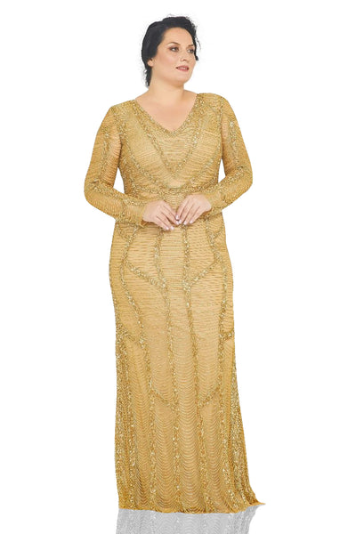 Diana 1920s Beaded Dress in Gold