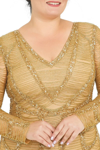 Diana 1920s Beaded Dress in Gold
