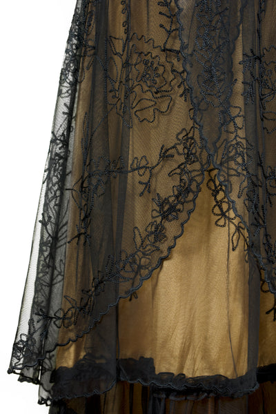 Kara Modern Victorian Dress in Black/Gold by Nataya