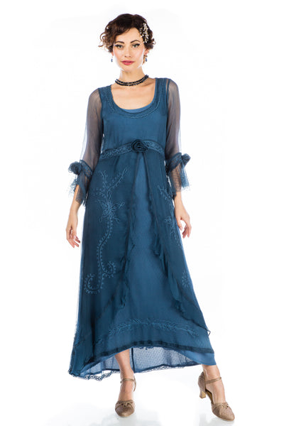 Dafna Bridgerton Inspired Dress 40836 in Lapis Blue by Nataya