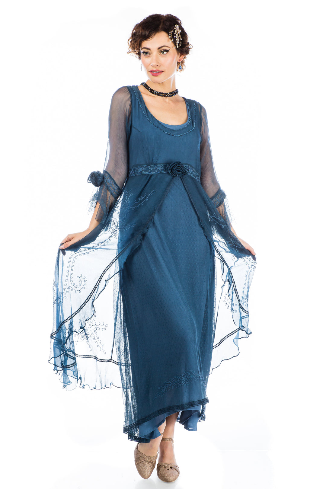 Dafna Bridgerton Inspired Dress in Lapis Blue by Nataya WardrobeShop Dafna Bridgerton Inspired Dress in Lapis Blue by Nataya WardrobeShop