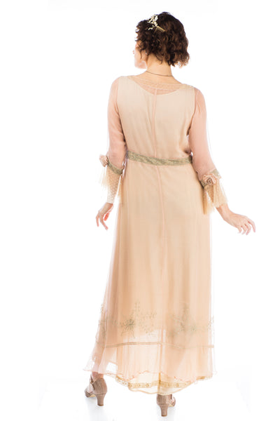 Dafna Bridgerton Inspired Dress 40836 in Peach Sage by Nataya