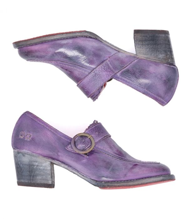 Dyba Vintage Style Loafers in Lavender Rustic Mason by Oak Tree Farms
