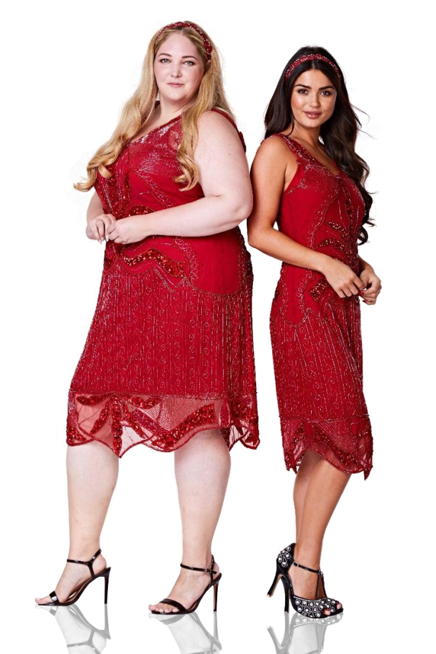 20s red dress sale