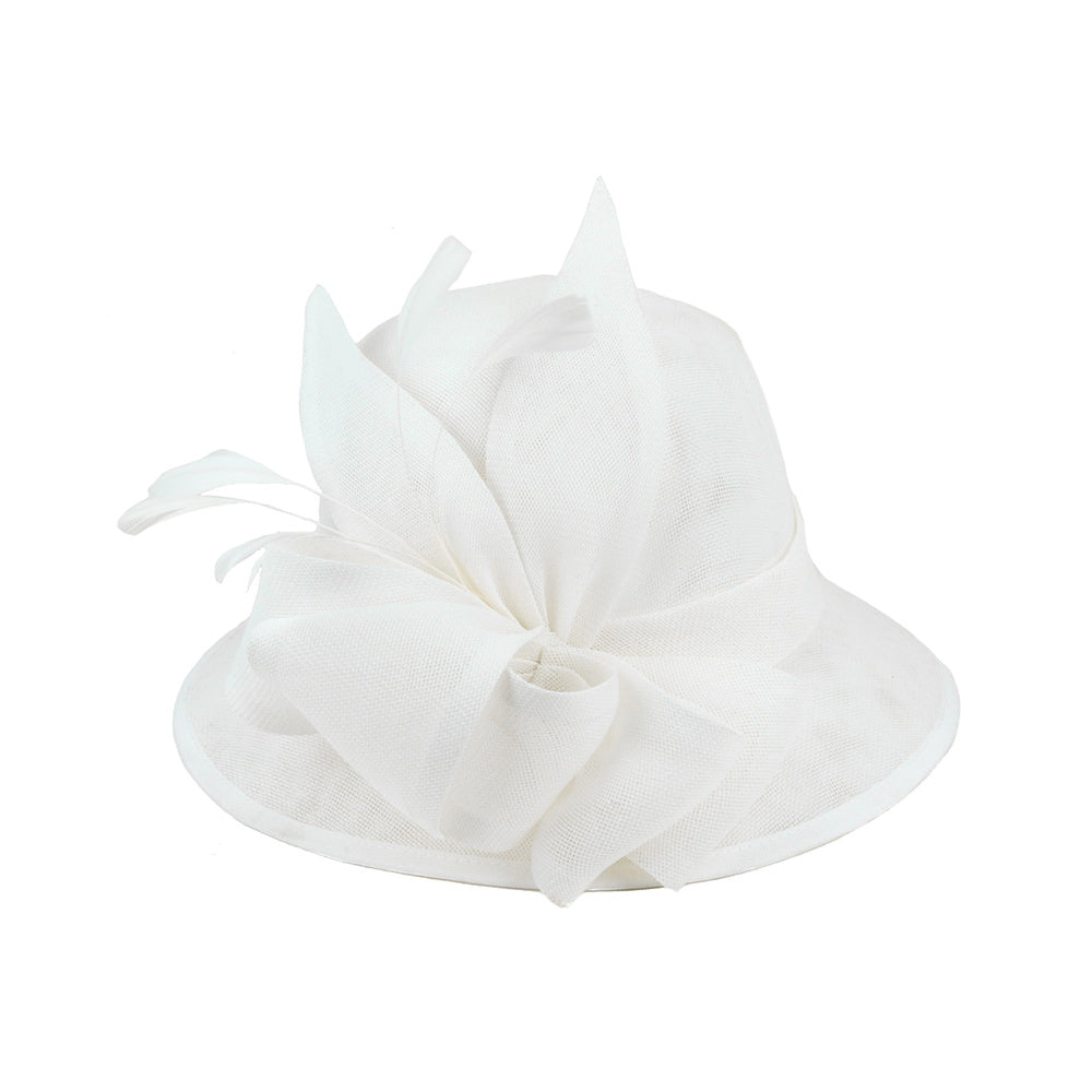 1920s Flapper Style Hat in White