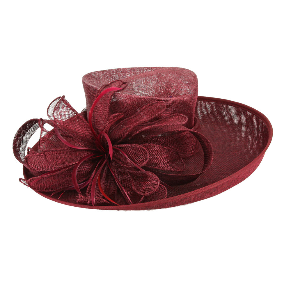 Elegant Edwardian Hat in Burgundy