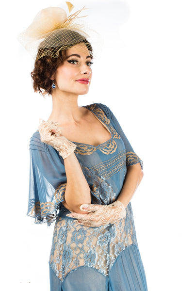 Irene Art Nouveau Style Dress in Blue by Nataya