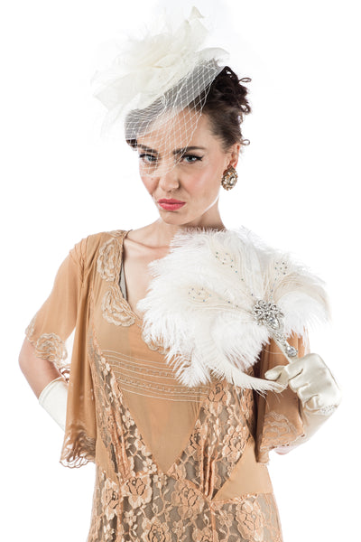 Irene Art Nouveau Style Dress in Gold Silver by Nataya