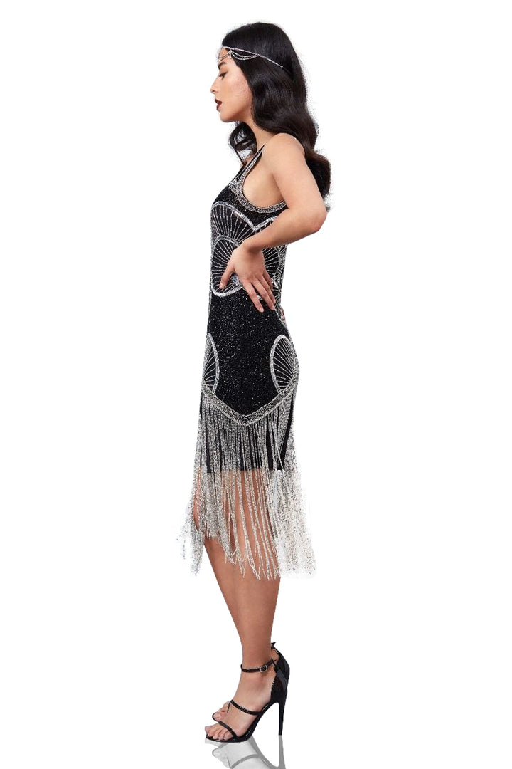 blue dress for baby girl Eos Embellished Fringe Dress – Retrofete