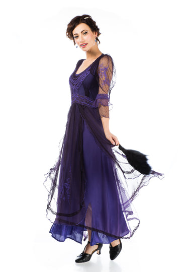 Steampunk Costumes, Outfits for Women Kayla 1920s Titanic Style Dress in Wine Black by Nataya $299.00 AT vintagedancer.com