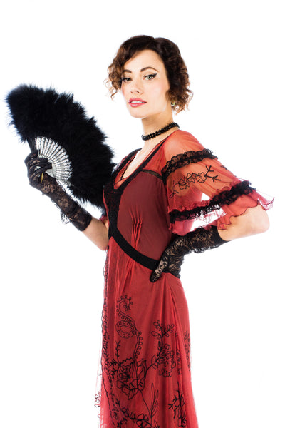 Kara Modern Victorian Dress in Wine Black by Nataya