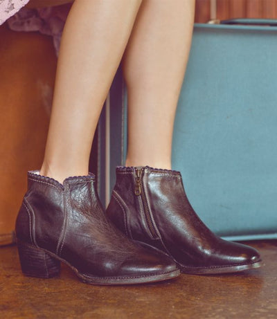 Mini Rustic Booties in Black