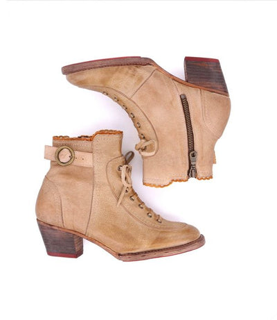 Seal Modern Victorian Booties in Rustic Pecan