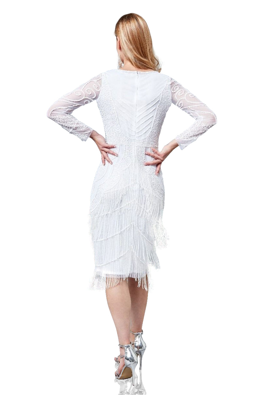 Vancouver 1920s Art Deco Dress in White