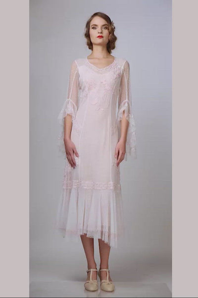 1920s Style Dress 40825 in Ivory by Nataya