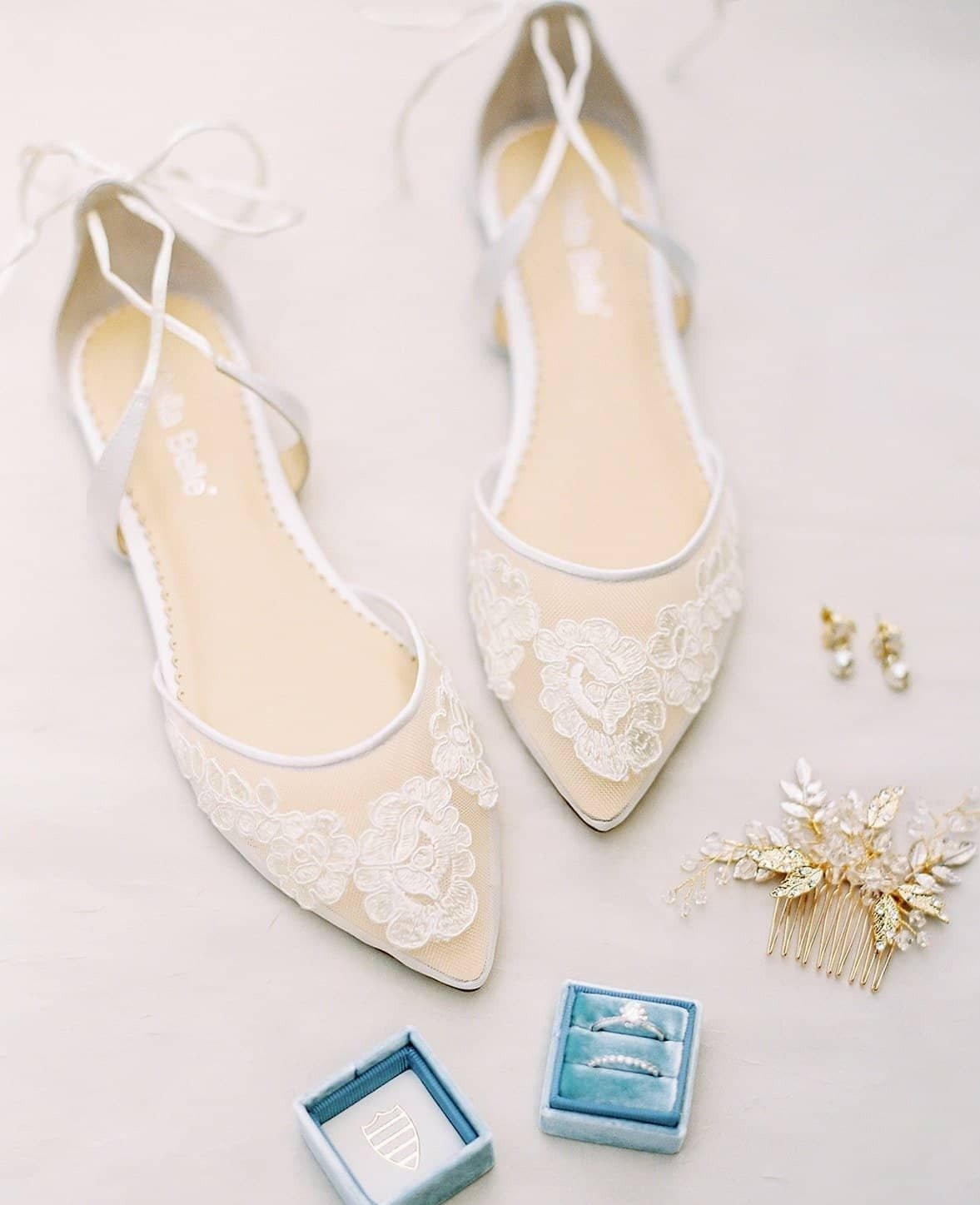 Alicia Ballerina Lace Wedding Heels in Ivory by Bella Belle Shoes