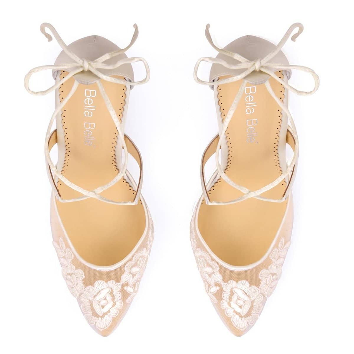 Anita Lace Wedding Shoes in Ivory by Bella Belle Shoes