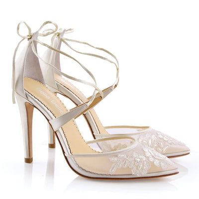 Anita Lace Wedding Shoes in Ivory by Bella Belle Shoes