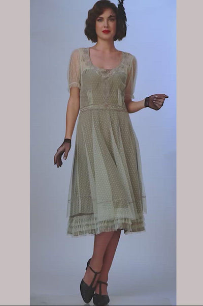1920s Flapper Style Dress 40832 in Mint by Nataya
