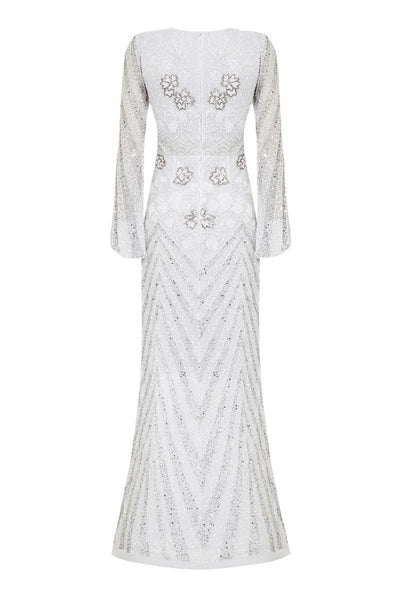 Camilla 1920s Wedding Maxi Dress in White