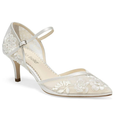Candice Lace Wedding Heels in Ivory by Bella Belle Shoes